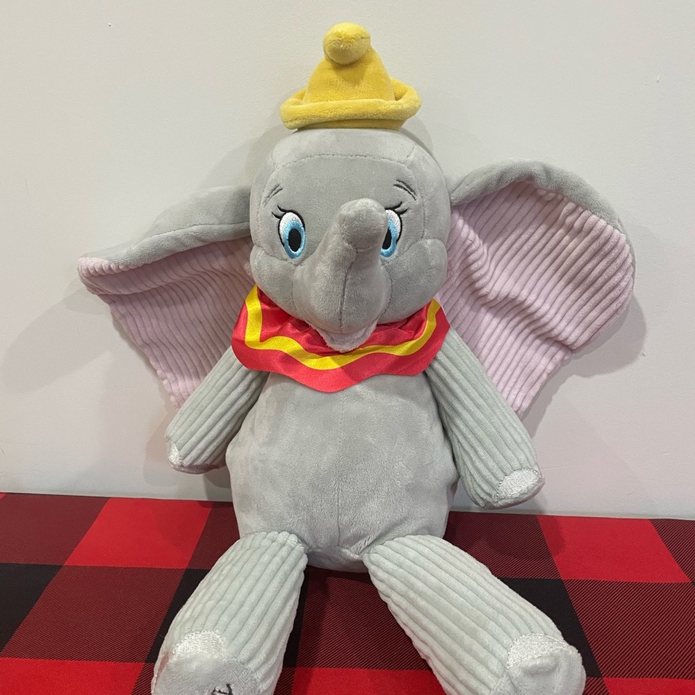 Kellytoy Gray Elephant Plush with Yellow Crown